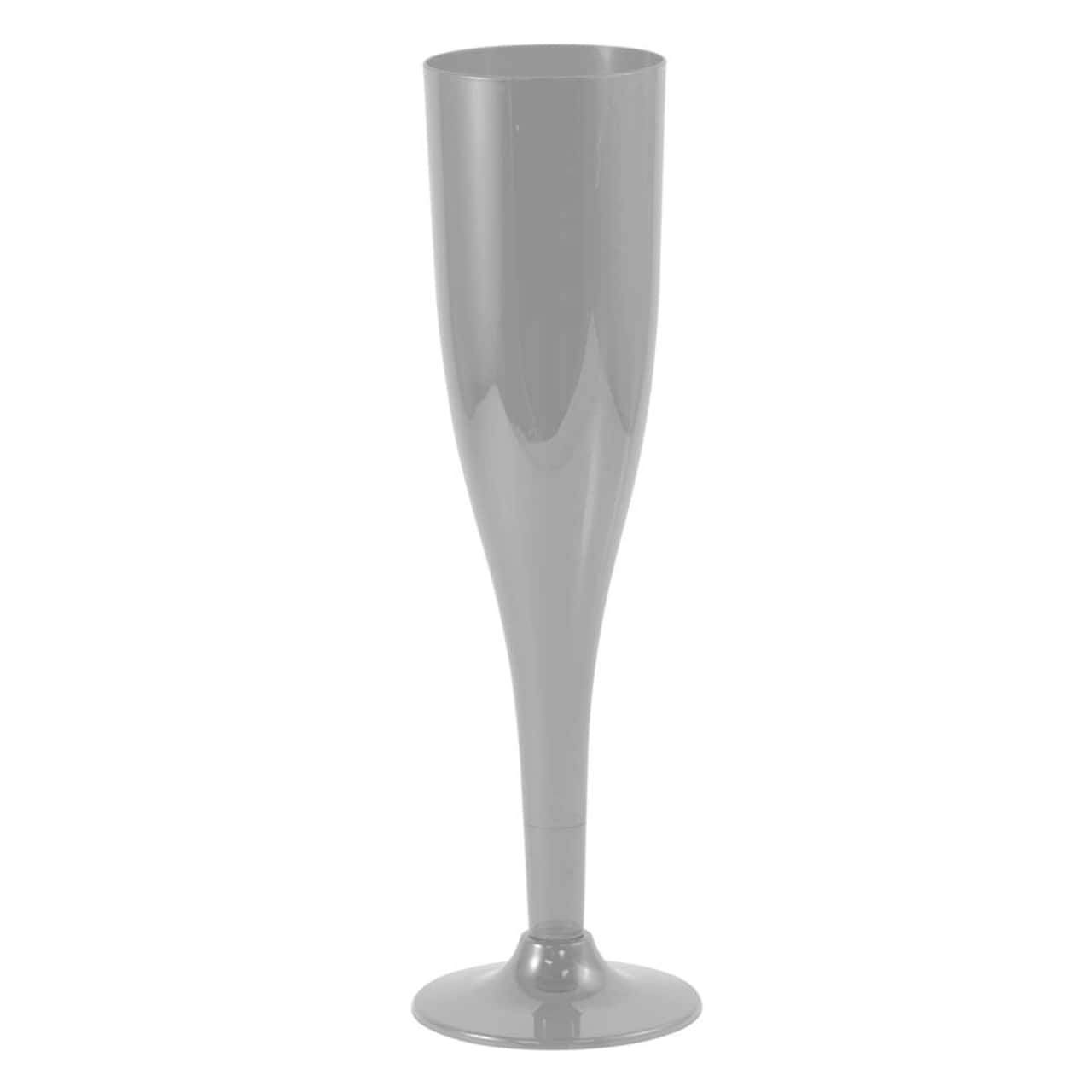 JAM Paper 5.5oz. Silver Plastic Champagne Flutes, 20ct.